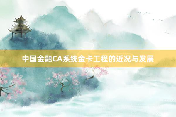 中国金融CA系统金卡工程的近况与发展